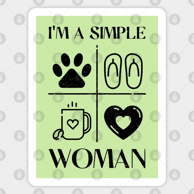 I'm a Simple Woman bk Magnet by anderleao